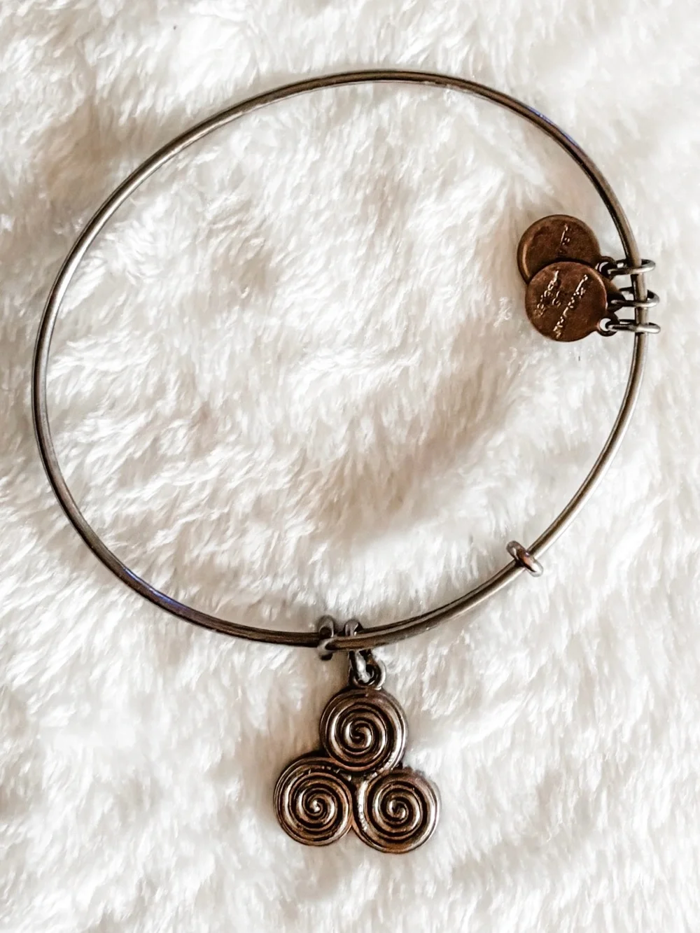 Alex and Ani Triskelion Bangle Bracelet - Midnight Silver